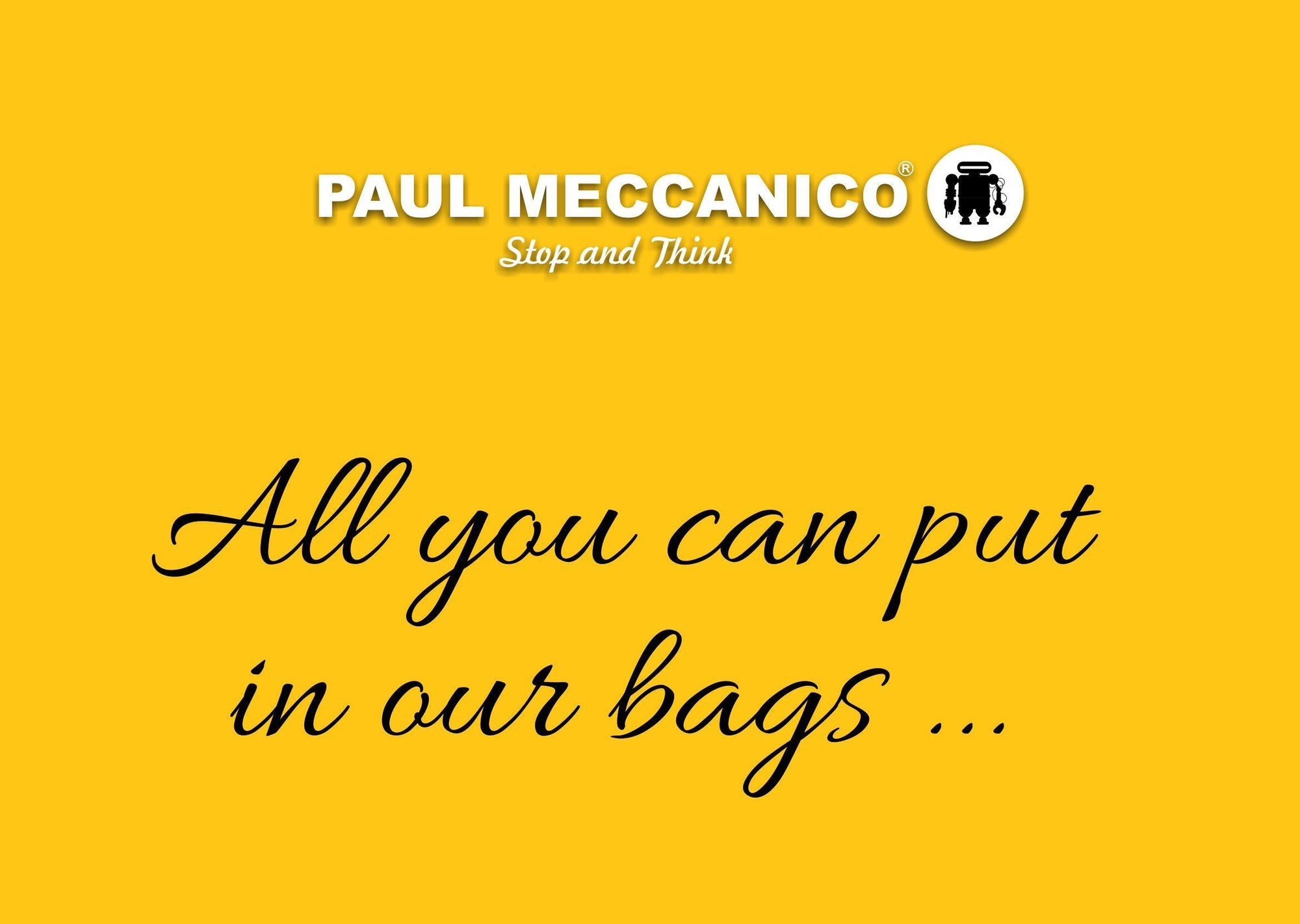 What can you put in our bags ...-Paul Meccanico