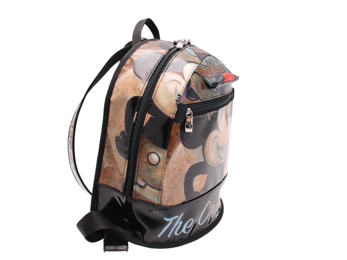 ...BACKPACK &quot;MICKEY MOUSE&quot;. MODEL SUPERINO MADE OF LORRY TARPAULIN.