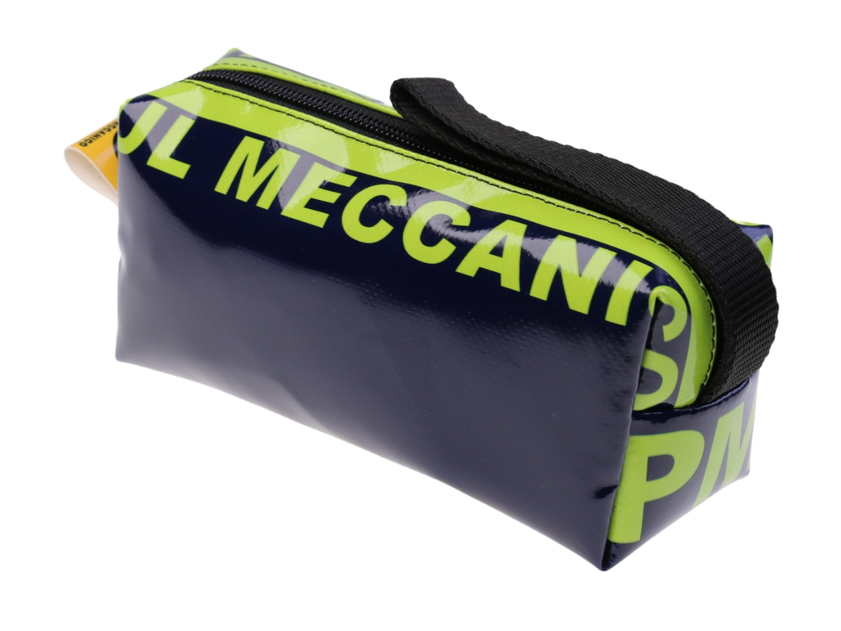 ...BLUE AND FLUORESCENT GREEN PENCIL CASE.