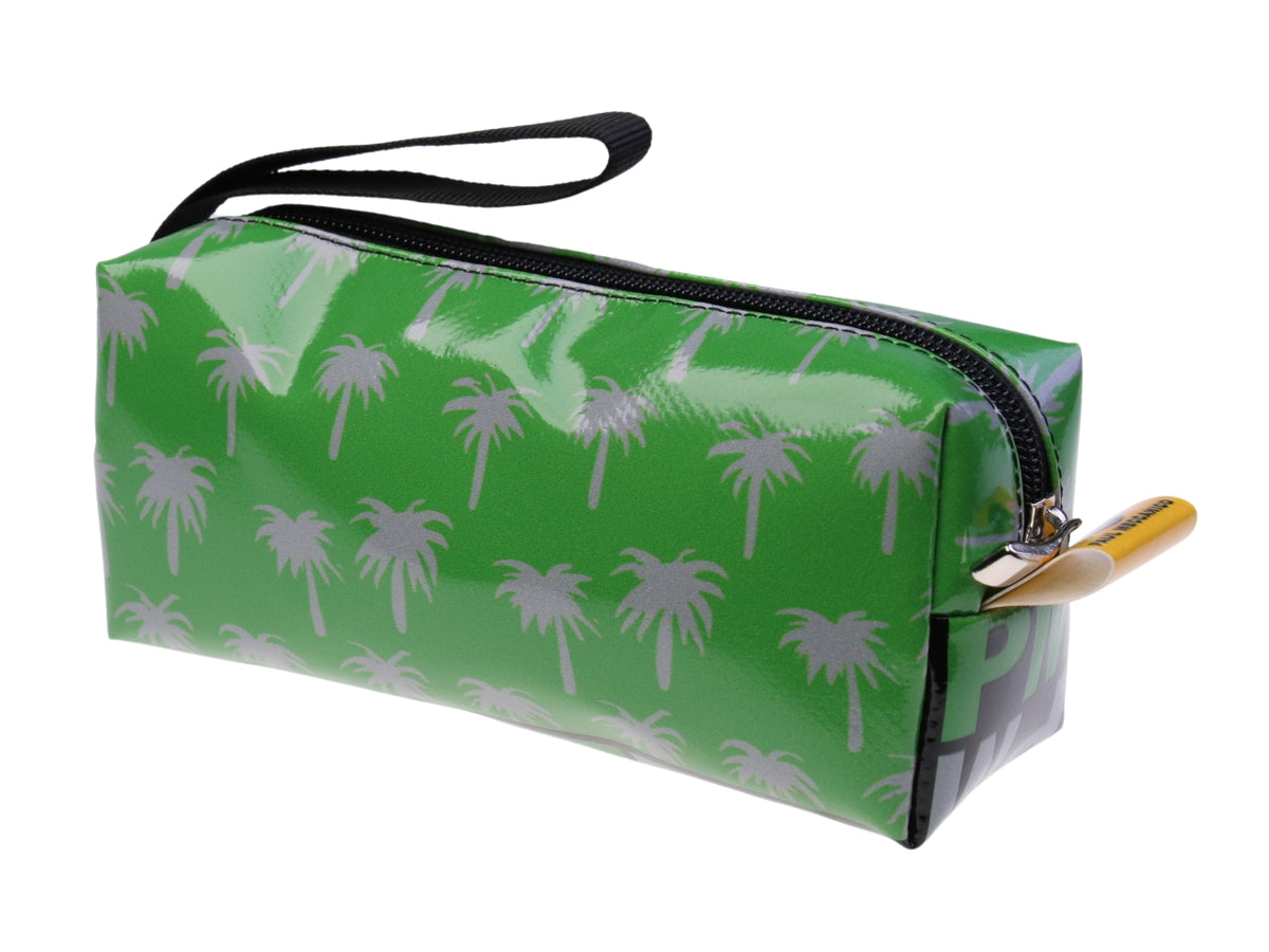 ...GREEN PENCIL CASE WITH &quot;PALMS&quot;.