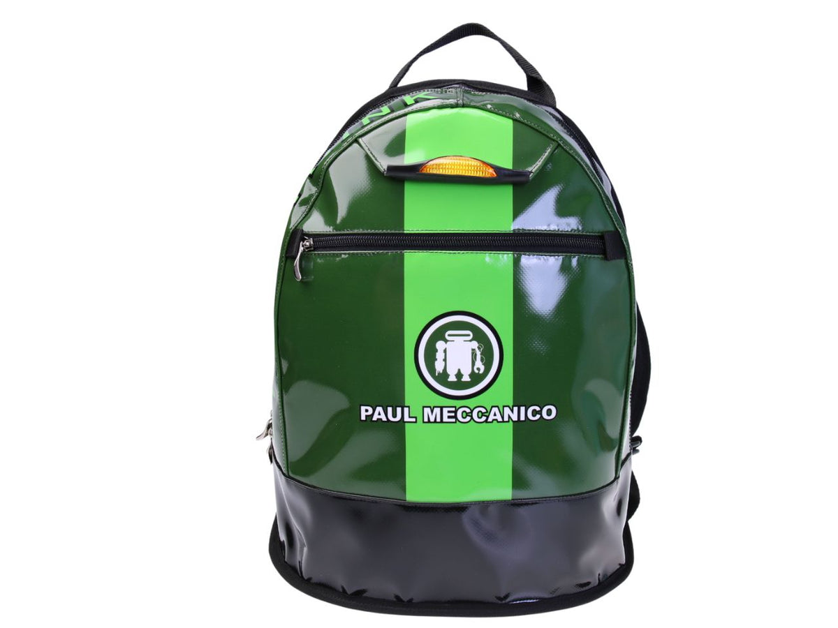 DARK GREEN BACKPACK. MODEL SUPER MADE OF LORRY TARPAULIN.