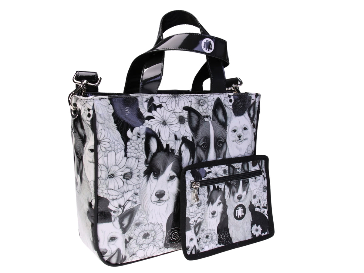 ....TOTE BAG &quot;DOGS&quot;. MODEL GLAM MADE OF LORRY TARPAULIN.