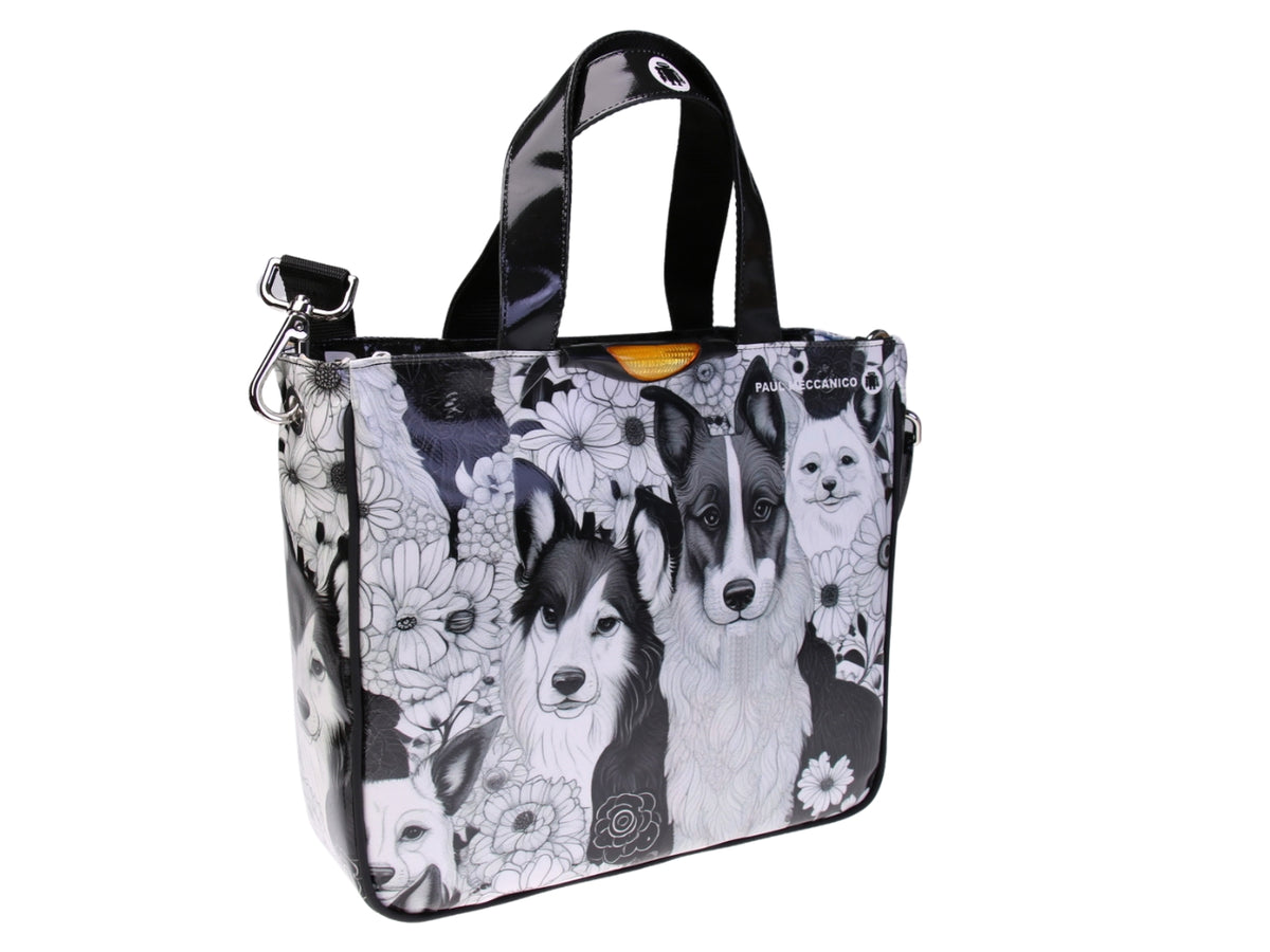 ....TOTE BAG &quot;DOGS&quot;. MODEL GLAM MADE OF LORRY TARPAULIN.