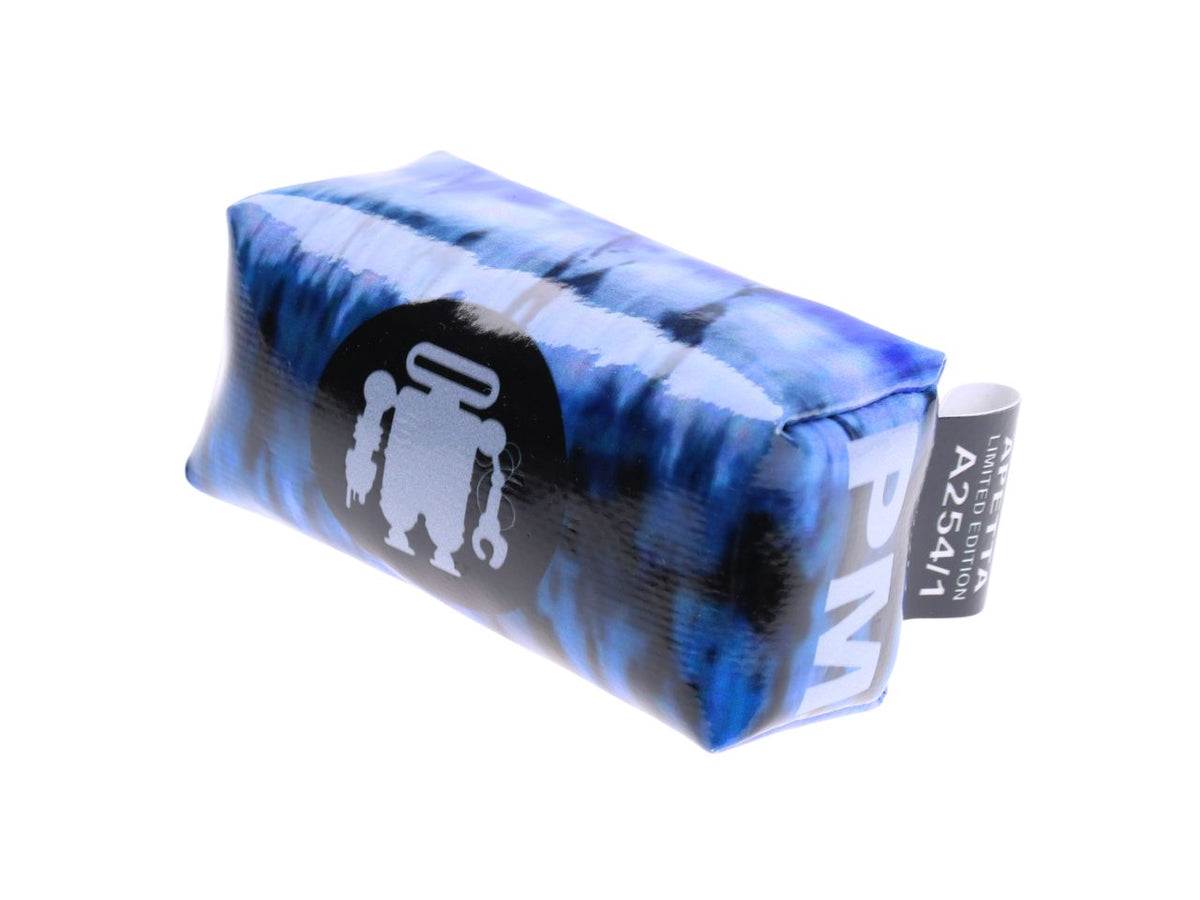 ...PENCIL CASE DESIGN KEYCHAIN LIGHT BLUE COLOURS WITH TIE DYE FANTASY.