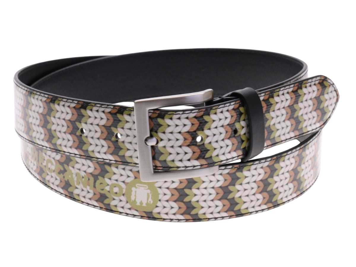 .MEN&#39;S BELT WITH  JAPANESE FANTASY MADE OF LORRY TARPAULIN.