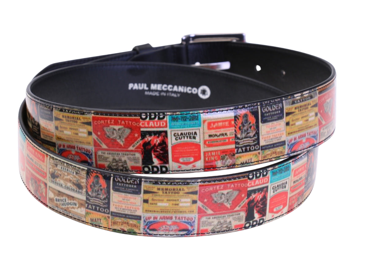 .MEN&#39;S BELT WITH VINTAGE STYLE MADE OF LORRY TARPAULIN.