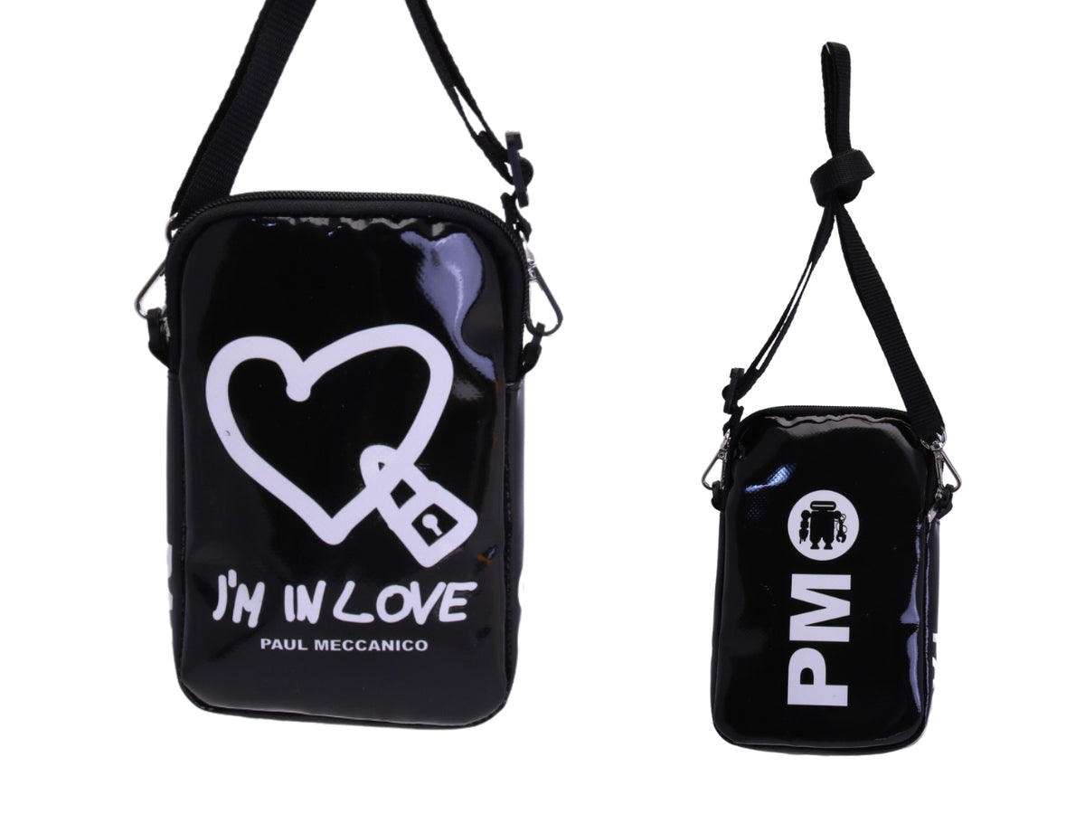 ....BLACK MOBILE PHONE BAG &quot;I&#39;M IN LOVE&quot;