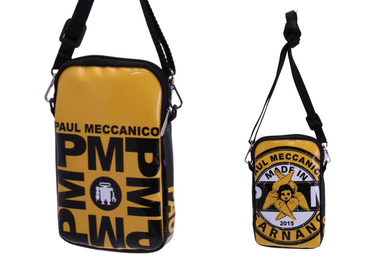 ....BLACK AND YELLOW MOBILE PHONE BAG &quot;SARNANO&quot;.