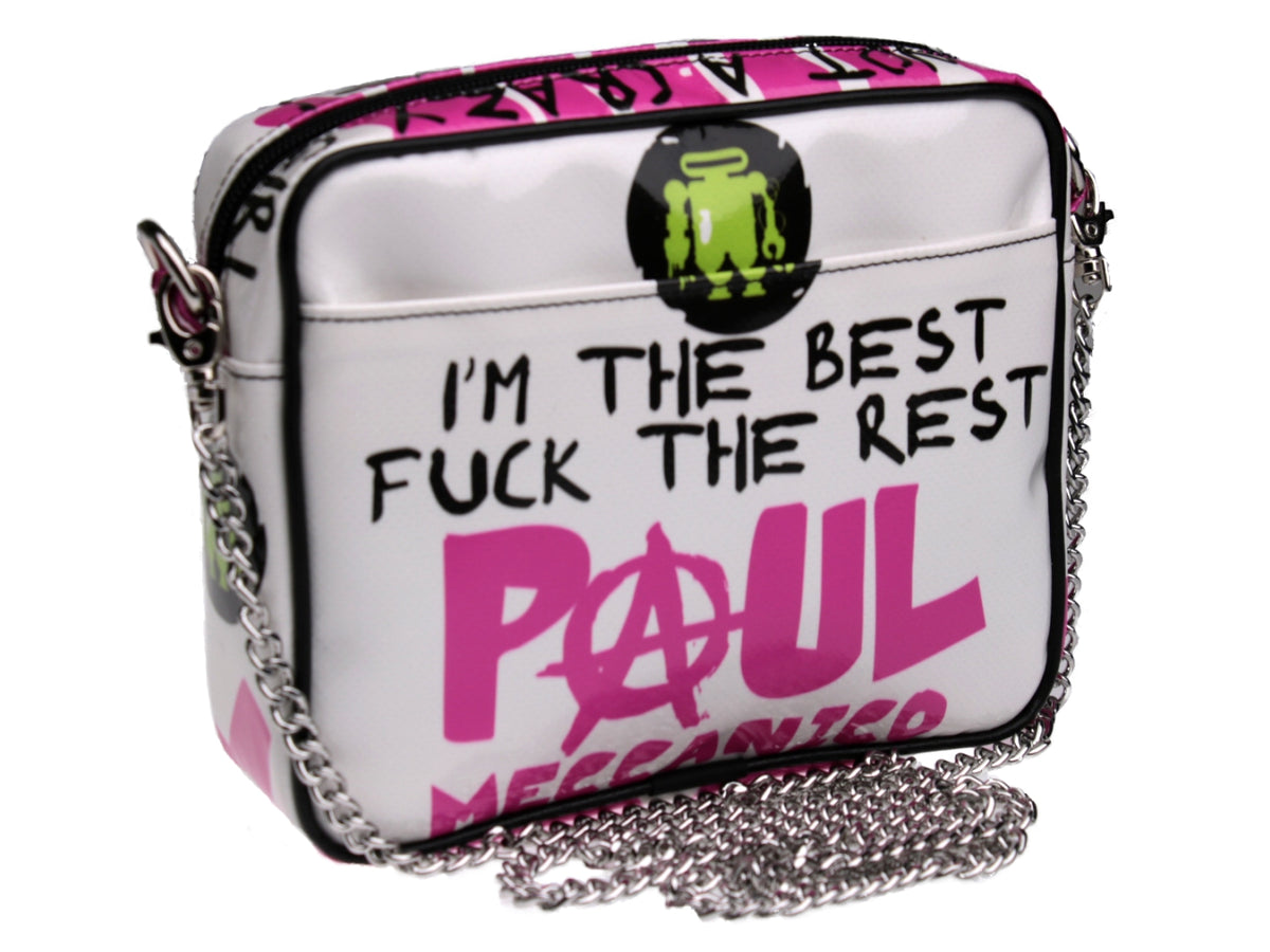 WHITE CLUTCH &quot;I&#39;M THE BEST, FUCK THE REST&quot;. PARK MODEL MADE OF LORRY TARPAULIN. - Limited Edition Paul Meccanico