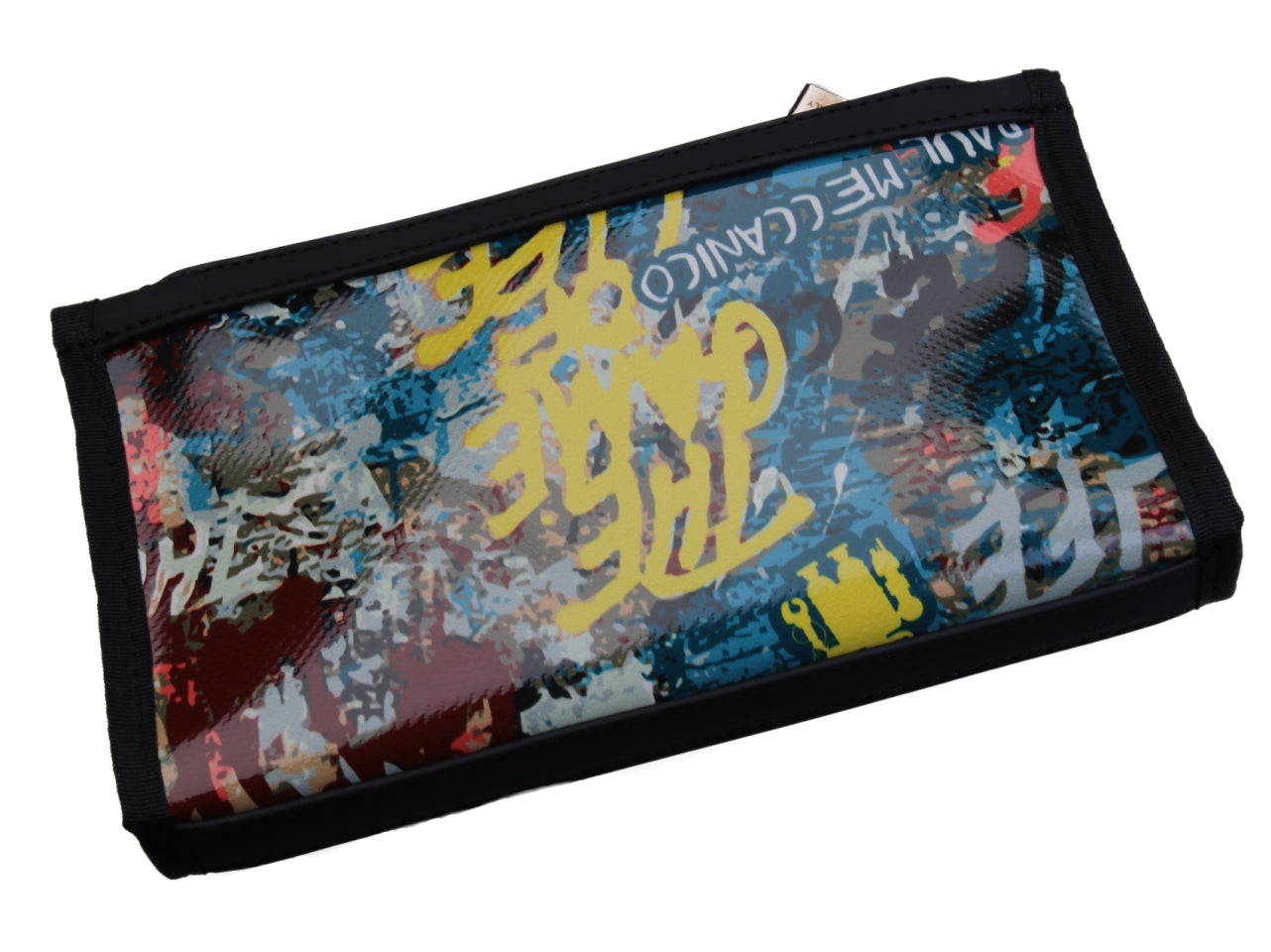 LARGE WOMEN'S WALLET MURALES FANTASY. MODEL PIT MADE OF LORRY TARPAULIN. - Limited Edition Paul Meccanico
