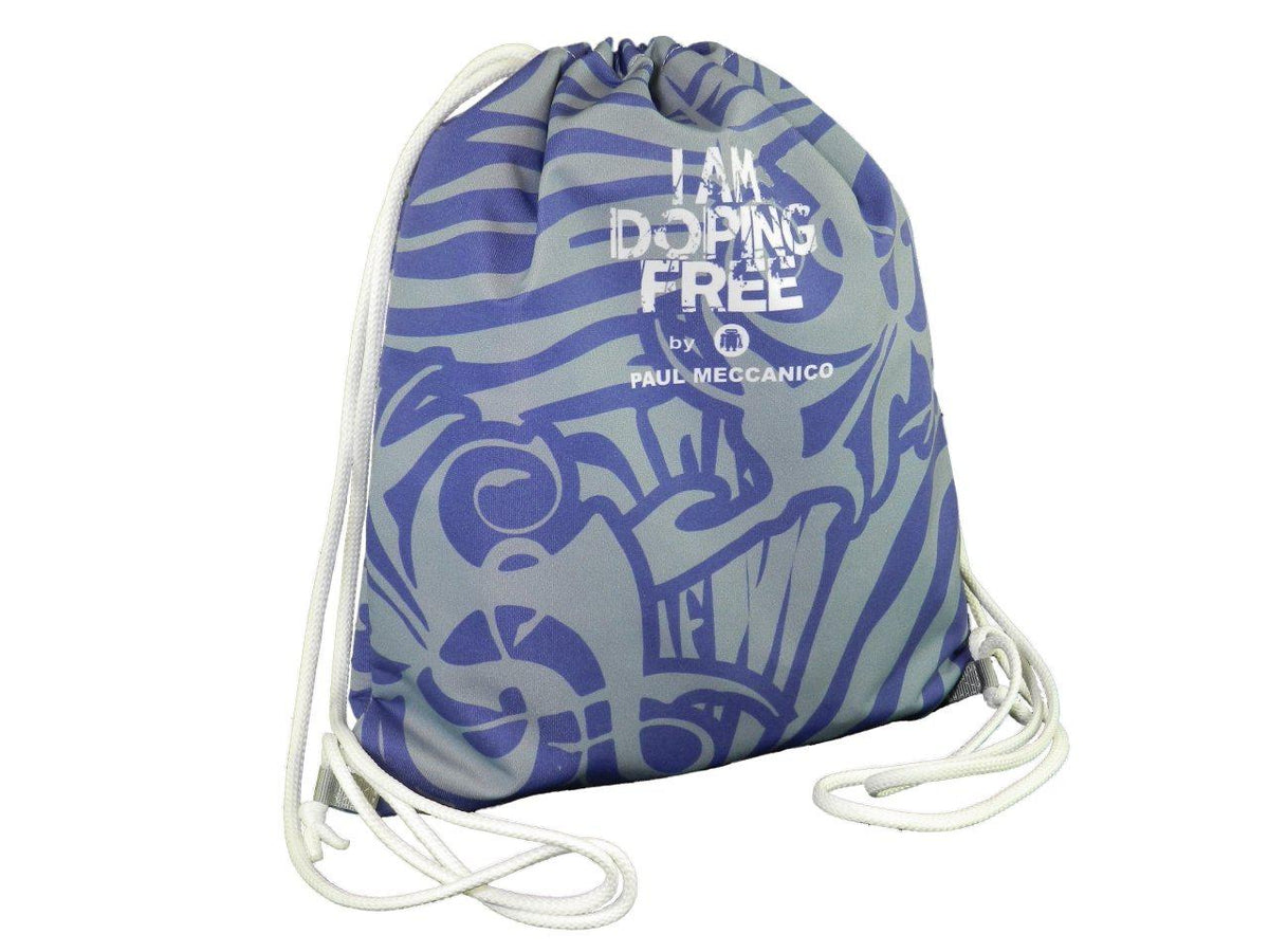 BACK SACK I AM DOPING FREE BY PAUL MECCANICO IN BLUE AND GREY - Limited Edition Paul Meccanico