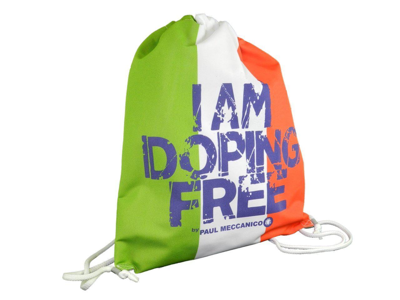 BACK SACK I AM DOPING FREE BY PAUL MECCANICO WITH ITALIAN FLAG. - Limited Edition Paul Meccanico