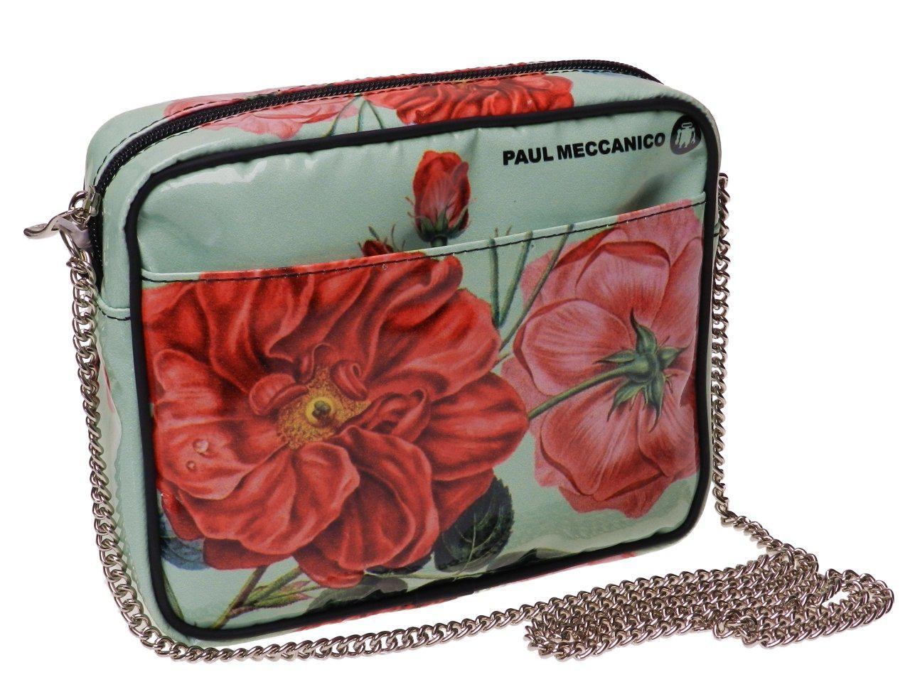 CLUTCH LIGHT GREEN COLOUR FLORAL FANTASY. PARK MODEL MADE OF LORRY TARPAULIN. - Limited Edition Paul Meccanico