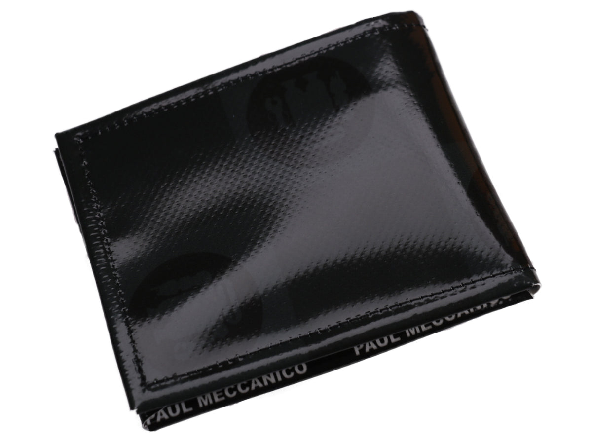 MEN&#39;S WALLET DARK GREEN WITH CHESS FANTASY. MODEL CRIK MADE OF LORRY TARPAULIN. - Limited Edition Paul Meccanico