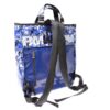 2 IN 1 BRIEFCASE AND BACKPACK BLUE COLOUR WITH CAMOUFLAGE FANTASY. MODEL HYBRID MADE OF LORRY TARPAULIN. - Image 4