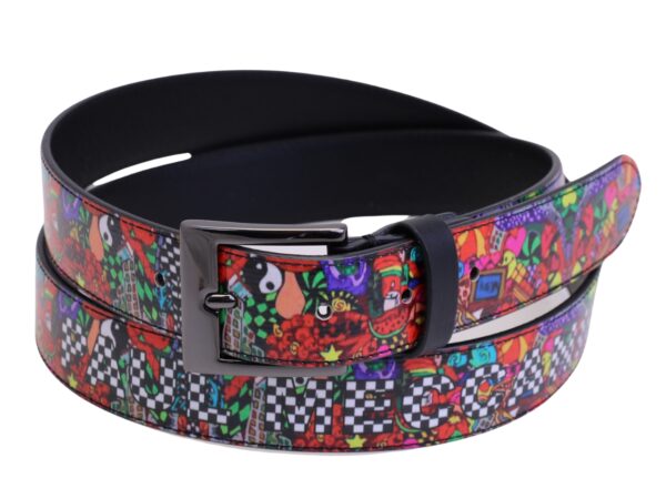 MULTICOLOR WOMEN'S BELT "GARDEN STYLE" MADE OF LORRY TARPAULIN