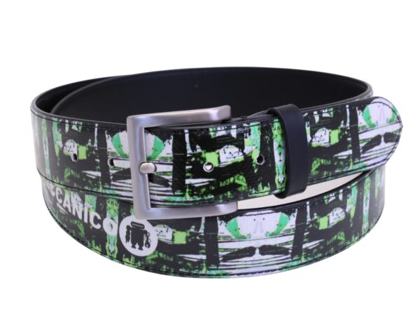 MEN'S BELT WITH MURALES FANTASY MADE OF LORRY TARPAULIN.
