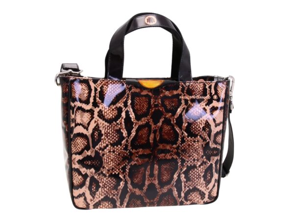TOTE BAG WITH ANIMALIER FANTASY. MODEL GLAM MADE OF LORRY TARPAULIN.