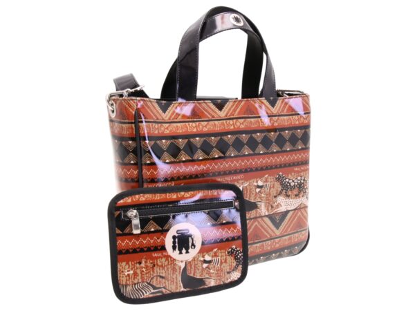 TOTE BAG WITH ETHNIC FANTASY. MODEL GLAM MADE OF LORRY TARPAULIN. - Image 4