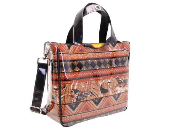 TOTE BAG WITH ETHNIC FANTASY. MODEL GLAM MADE OF LORRY TARPAULIN. - Image 2