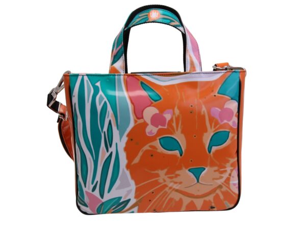 TOTE BAG CAPSULE "POP TROPICAL". MODEL GLAM MADE OF LORRY TARPAULIN. - Image 4
