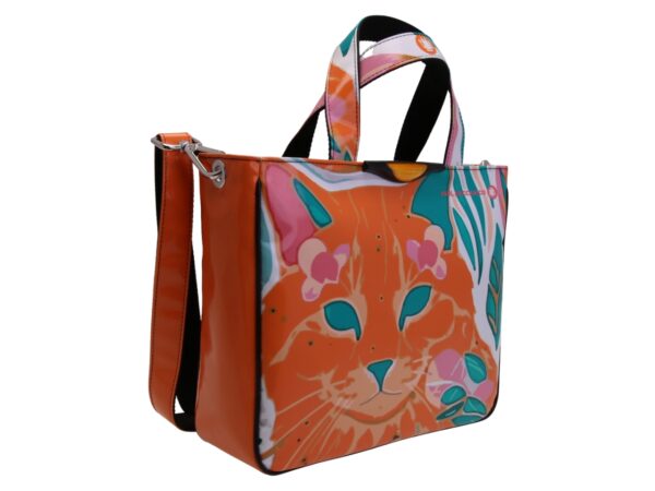 TOTE BAG CAPSULE "POP TROPICAL". MODEL GLAM MADE OF LORRY TARPAULIN. - Image 2