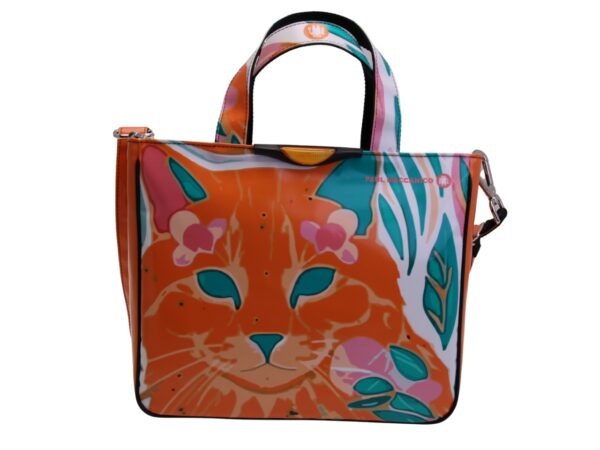 TOTE BAG CAPSULE "POP TROPICAL". MODEL GLAM MADE OF LORRY TARPAULIN.