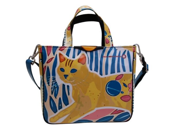 TOTE BAG CAPSULE "POP TROPICAL". MODEL GLAM MADE OF LORRY TARPAULIN.
