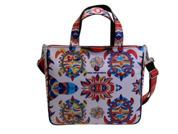 TOTE BAG CAPSULE "POP TROPICAL". MODEL GLAM MADE OF LORRY TARPAULIN