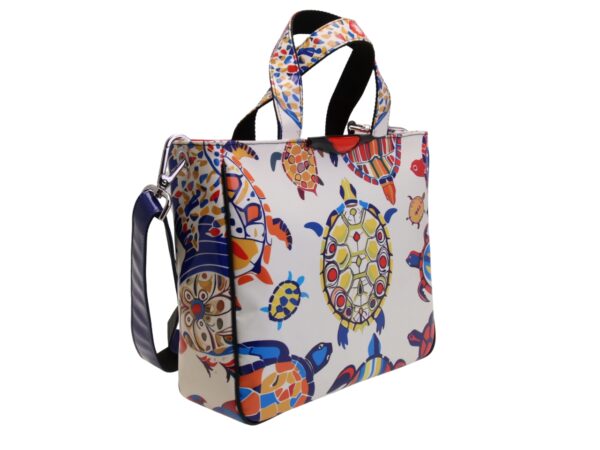 TOTE BAG CAPSULE "POP TROPICAL". MODEL GLAM MADE OF LORRY TARPAULIN. - Image 2