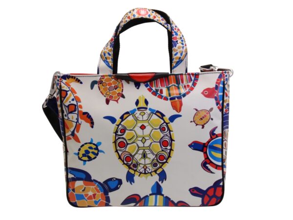 TOTE BAG CAPSULE "POP TROPICAL". MODEL GLAM MADE OF LORRY TARPAULIN.