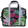 RECTANGULAR WOMEN'S BAG WITH FLORAL FANTASY. MODEL PINCA MADE OF LORRY TARPAULIN.