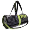 BORSA SPORTIVA GRIGIA, NERA E LIME. MODELLO ROLLING REALIZZATO IN TELONE CAMION. - immagine 4