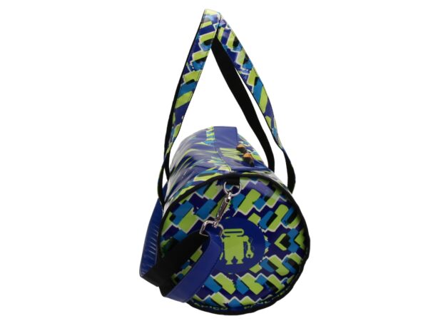 SPORTS BAG BLUE AND LIME. ROLLING MODEL MADE OF LORRY TARPAULIN. - Image 3