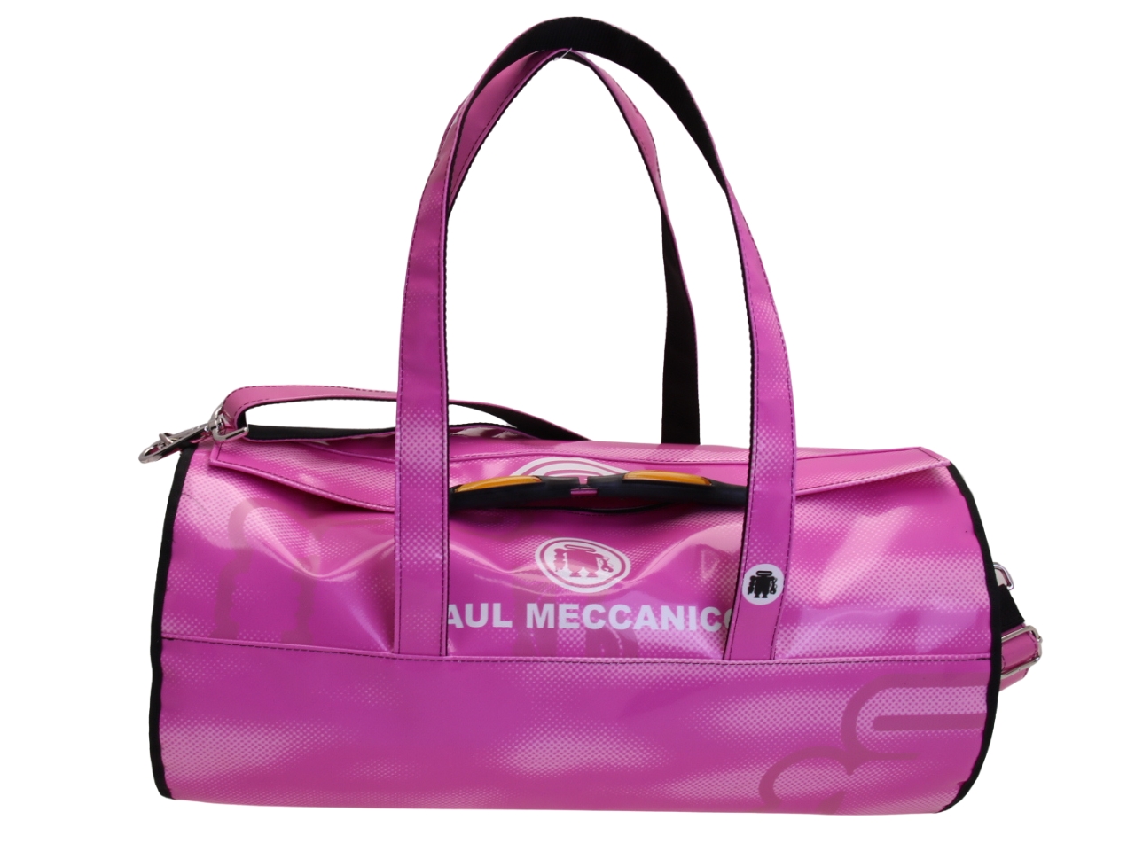 BORSONE SPORTIVO ROSA. MODELLO ROLLING REALIZZATO IN TELONE CAMION.