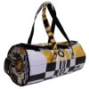BORSONE SPORTIVO BIANCO, NERO E GIALLO. MODELLO ROLLING REALIZZATO IN TELONE CAMION. - immagine 2
