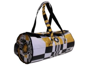 SPORTS BAG WHITE, BLACK AND YELLOW COLOURS. ROLLING MODEL MADE OF LORRY TARPAULIN. - Image 2