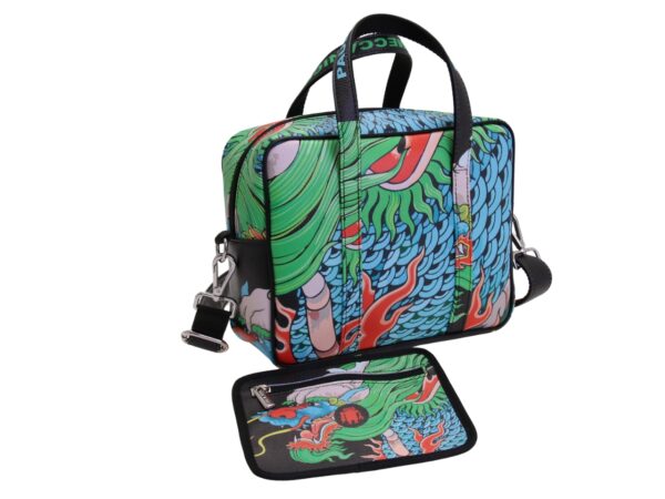 RECTANGULAR WOMEN'S BAG WITH ORIENTAL PATTERN. MODEL PINCA MADE OF HAMMERED SYNTHETIC LEATHER. - Image 4