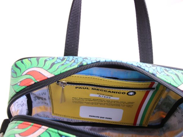 RECTANGULAR WOMEN'S BAG WITH ORIENTAL PATTERN. MODEL PINCA MADE OF HAMMERED SYNTHETIC LEATHER. - Image 5