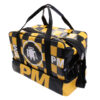 BLACK AND YELLOW HAND LUGGAGE BAG WITH CHESS FANTASY 40 X 20 X 25 CM. MODEL FLYME MADE OF LORRY TARPAULIN. - Image 3