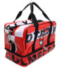 RED HAND LUGGAGE BAG 40 X 20 X 25 CM. MODEL FLYME MADE OF LORRY TARPAULIN. - Image 2