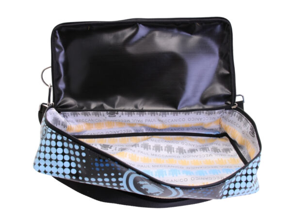 LIGHT BLUE HAND LUGGAGE BAG 40 X 20 X 25 CM. "TECNO STYLE". MODEL FLYME MADE OF LORRY TARPAULIN. - Image 6