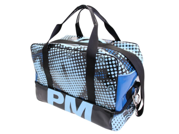 LIGHT BLUE HAND LUGGAGE BAG 40 X 20 X 25 CM. "TECNO STYLE". MODEL FLYME MADE OF LORRY TARPAULIN. - Image 3