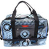 LIGHT BLUE HAND LUGGAGE BAG 40 X 20 X 25 CM. "TECNO STYLE". MODEL FLYME MADE OF LORRY TARPAULIN.