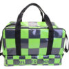 BLACK AND GREEN HAND LUGGAGE BAG 40 X 20 X 25 CM. MODEL FLYME MADE OF LORRY TARPAULIN. - Image 3
