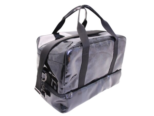 BLACK HAND LUGGAGE BAG "STARS" 40 X 20 X 25 CM. MODEL FLYME MADE OF LORRY TARPAULIN. - Image 4