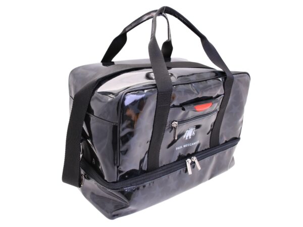 BLACK HAND LUGGAGE BAG "STARS" 40 X 20 X 25 CM. MODEL FLYME MADE OF LORRY TARPAULIN. - Image 3