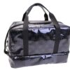 BLACK HAND LUGGAGE BAG "STARS" 40 X 20 X 25 CM. MODEL FLYME MADE OF LORRY TARPAULIN. - Image 2