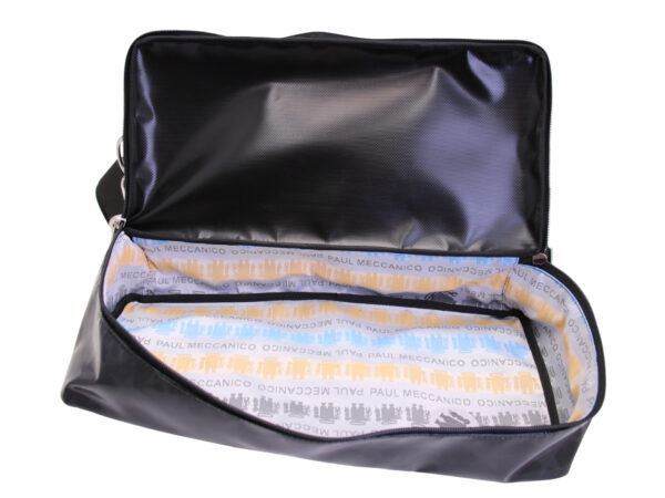 BLACK HAND LUGGAGE BAG "STARS" 40 X 20 X 25 CM. MODEL FLYME MADE OF LORRY TARPAULIN. - Image 7