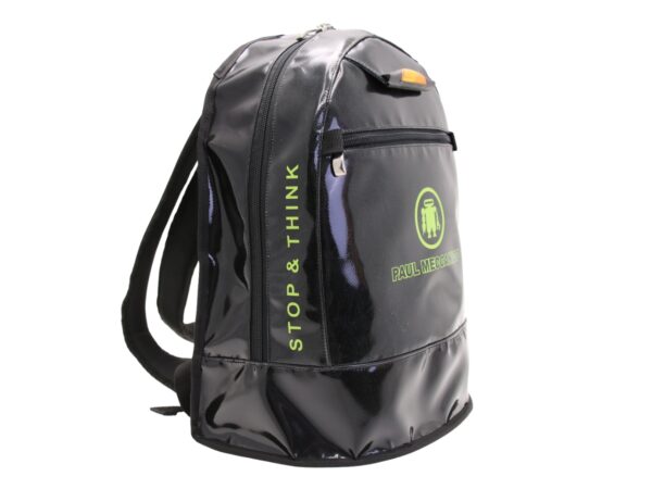BLACK BACKPACK. MODEL SUPER MADE OF LORRY TARPAULIN. - Image 2
